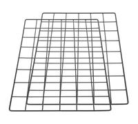 Kichvoe 2 Piezas Panel de Rejilla de Pared de Hierro Negro para Organizar Fotos y Decorar Estilo Nórdico, Adecuado para Aulas y Estudios Diseño Práctico y Creativo