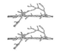 Kichvoe 2 Piezas Pasador De Pelo De Hoja Pinzas Para El Cabello De Asta Horquilla De Ramas De Metal Horquillas Decorativas Para Boda Rama Hojas Horquilla Astas Bobby Navidad Poli A026