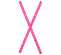 Kichvoe 2 Piezas Protector de Costillas para Longboard y Skateboard, Rieles Protectores de Cubierta de Patineta, ABS Rosa, Absorción de Impactos, Mayor Visibilidad, para Street Skating