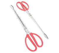 Kichvoe 2 Pinzas para Basura de Acero Inoxidable 37 Cm Mandíbula Dentada, Recogedor de Basura Ligero y Resistente para Limpieza Industrial y Uso al Aire Libre