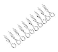 Kichvoe 20 Tensores Gancho Tensor de Acero Inoxidable para Cable, Accesorios de Suspensión para Lámparas Colgantes y Velas de Sombra, Percha de Alambre Resistente para Uso Industrial