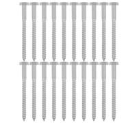 Kichvoe 20 tornillos para madera de cabeza hexagonal de acero inoxidable, tornillos autorroscantes de cabeza hexagonal, pernos estructurales para madera de exterior, construcción estructural de