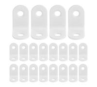 Kichvoe 24 escuadras en forma de L: soportes de acero inoxidable en ángulo recto, sujetadores de metal para muebles, estantes de madera, armarios y sillas, con tornillos.