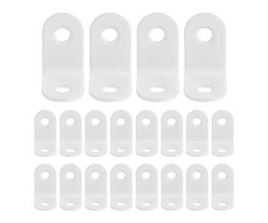 Kichvoe 24 escuadras en forma de L: soportes de acero inoxidable en ángulo recto, sujetadores de metal para muebles, estantes de madera, armarios y sillas, con tornillos.