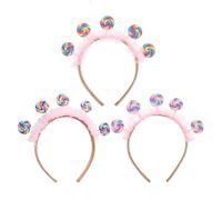 Kichvoe 3 piezas de accesorios para disfraces de dulces: diadema de piruleta para mujer, ideal para Navidad, Halloween, cosplay, fiestas de cumpleaños y eventos temáticos.