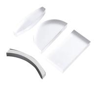 Kichvoe 4 Lentes de Vidrio Óptico para Enseñanza de Física, Conjunto de Lentes Cilíndricos Convexos, Semicirculares, Rectangulares y Cóncavos, Equipo Didáctico Portátil para Experimentos