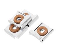Kichvoe 4 Piezas Kit de Clips Metálicos para Espejos sin Marco Soporte Resistente con Diseño Anticaída Fijación Segura para Espejos de Vidrio Baño y Maquillaje