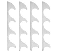 Kichvoe 4 Piezas Soporte Ajustable de 4 Posiciones para Silla Plegable | Pieza de Repuesto Gris, Montaje Sencillo, Estructura Compacta, para Camping y Playa, Aluminio