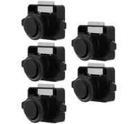 Kichvoe 5 Pestillos de Botón Pulsador Cerradura de Zinc y Abs Resistente Oxidación para Puerta de Armario Negro Adecuado para Furgonetas Camper y Muebles de Gabinete