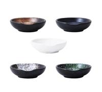 Kichvoe 5 Piezas de Platos de Cerámica Redondos Estilo Japonés, Resistentes a Manchas y Fáciles de Almacenar, Ideales para Restaurantes y Uso Doméstico Color Aleatorio