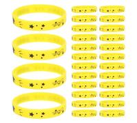 Kichvoe 50 Unidades Recuerdos de Graduación Pulseras de Silicona Elásticas Amarillas para Fiestas de Graduación y Fin de Año, Ideales Clase de 2026