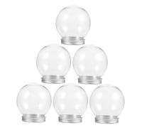Kichvoe 6 Piezas Globos de Vacíos para Manualidades Diy Botellas de Plástico Transparentes para Decoración de Fiestas con Tapa de Aluminio