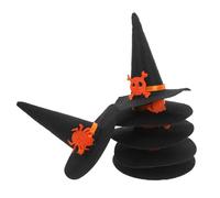 Kichvoe 6 Piezas Sombrero DIY Bruja de Halloween Negro para Fieltro Elementos Reutilizables Clásicos para Fiestas y Disfraces de Mago