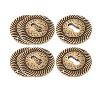 Kichvoe 6 Placas Decorativas Ovaladas para Cerraduras de Tocador Vintage Cubiertas de Cerradura de Aleación de Zinc Juego de 6 Piezas para Muebles Antiguos Ideales para Cajones y Armarios