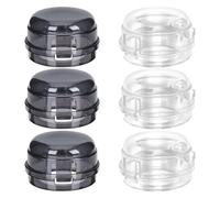 Kichvoe 6 protectores de seguridad para perillas de estufas de gas - Tapas protectoras transparentes resistentes al calor para perillas de quemadores y placas de cocina - Protectores de control de