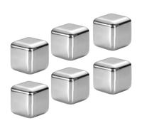 Kichvoe 6piezas Cubitos de Hielo Inoxidable Reutilizables para Enfriar Whisky y Vino Piedras Resistentes sin Óxido Accesorios Convenientes para Bebidas Fácil Limpieza Diseño Creativo