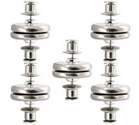 Kichvoe Abrazaderas Magnéticas para Cortinas 5 Pares (25 Mm), sin Perforaciones, Desmontables, Hebillas Metálicas Resistentes Sujeción Decorativa en Dormitorio y Sala