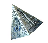 Kichvoe Alcancía Creativa Pirámide Metálica Grande de Aleación en Color Bronce, Hucha Piramidal Vintage para Ahorro de Monedas y Billetes, Obsequio Infantil para Fomentar Hábitos de