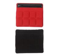 Kichvoe Almohadilla de Esponja Barbilla de Casco de Motocicleta y Bicicleta, Roja de Tela, 2 Piezas, Cierre de Gancho y Bucle, para Protección y Comodidad en Ciclismo y Deportes al Aire