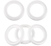 Kichvoe Anillos de Espuma Blancos Redondos y Creativos 5 Piezas para Manualidades Navideñas Ideales para Decoración en Casa o Iglesia