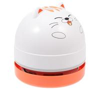 Kichvoe Aspiradora Portátil de Escritorio Inalámbrica Recargable USB, Mini Limpiador de Polvo Cepillo Resistente, Diseño de Gato, Adecuado para Hogar y Oficina, Aspirador Pequeño