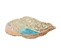 Kichvoe Bandeja Cerámica para Abejas y Mariposas Recipiente para Agua Alimentador Decorativo para Jardín Exterior con Gran Capacidad para Aves y Mariposas para