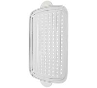Kichvoe Bandeja de Vapor Rectangular de Acero Inoxidable Resistente para Barbacoa Familiar y Camping, Diseño Multifuncional que Ahorra para Cocinar Verduras y Pescado