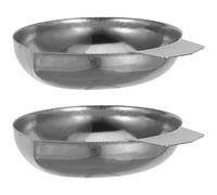 Kichvoe Bandejas de Báscula Digital de Acero Inoxidable 2 Piezas, Mini Bandejas de Pesaje para Joyería y Cocina, Superficie Lisa, Aptas para Balanza Electrónica y Uso en Alimentos