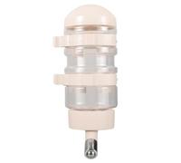 Kichvoe Botella de Agua para Mascotas 400ml Colgante Color Beige, Dispensador Automático Antigoteo de Acero Inoxidable para Perros y Gatos, Bebedero Portátil para Jaulas y Viajes