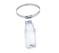 Kichvoe Botella de Agua para Mascotas Pequeñas de 350ml Cristal y Acero Inoxidable, Bebedero Colgante para Conejos y Hámsters Gancho y Resistencia al Desgaste