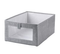 Kichvoe Caja de Almacenamiento Grande sin Tapa, Organizador Plegable de Tela No Tejida Gris, Contenedor Versátil para Ropa, Juguetes y Hogar, Adecuado para Ordenar y Guardar Espacios