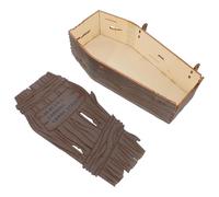 Kichvoe Caja de Golosinas de Halloween en Madera Forma de Ataúd, Decoración Rústica y Gótica para Fiestas Temáticas y Organización de Dulces