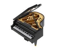 Kichvoe Caja de Música Clásica de Piano en Miniatura Negra, Retro