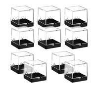Kichvoe Caja de Presentación Transparente de Plástico para Muestras Minerales, Cubo Cuadrado 35x35x35 Mm, 10 Piezas, Vitrinas Pequeñas para Exhibir y Almacenar Minerales, Joyas y