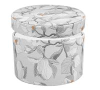 Kichvoe Caja Redonda de Obsequio de Pu Color Gris Ahumado Tapa Superior E Inferior, Caja de Embalaje para Fiesta y Dulces, Contenedor Elegante para Joyas y Regalos Artesanales