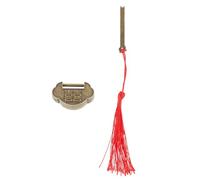 Kichvoe Candado Antiguo de Aleación de Zinc Pequeño para Caja y Joyero, Pestillo Metálico Llave, Cerradura Clásica Estilo Chino para Muebles y Gabinetes, Uso Seguro y Decorativo