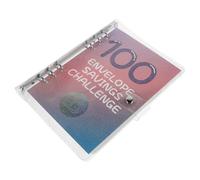 Kichvoe Carpeta para Gestión 100 Sobres Reutilizables, Organizador de Presupuesto Fundas de Plástico y Metal para Desafíos de Economía en Casa