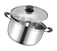 Kichvoe Cazo de Acero Inoxidable Plata Diseño Creativo, Fácil Limpieza y Disipación de Calor, Adecuado para Cocinar Pasta y Sopa Cocina