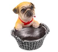 Kichvoe Cenicero Creativo de Resina Diseño de Perro, Color Amarillo, Anti Cenizas para Decoración del Hogar y Oficina, Accesorio Funcional para Sala de Estar y Uso Casero