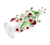 Kichvoe Centro de Mesa de Cristal para San Valentín, Figura de Árbol de Corazón Miniatura de Vidrio Transparente Base Estable, Adorno Romántico para Decoración del Hogar y Regalos