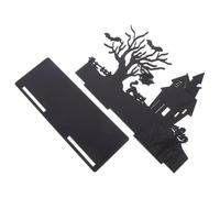 Kichvoe Centro de Mesa de Madera Negro para Decoración de Mesa de Halloween Cartel y Diseño Clásico Adecuado para Fiestas y Decoración del Hogar