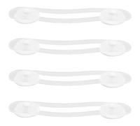 Kichvoe Cerradura de Seguridad para Bebés Instalación Fácil, 4 Piezas, Cerradura Armario, Blanco, Flexible, Protección contra Pellizcos, para Cajones y Muebles