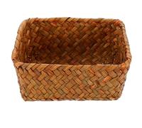 Kichvoe Cesta de Almacenamiento Tejida de Hierba Marina, Diseño Abierto Multifuncional para Frutas y Pan, Adecuada para Tiendas y Espacios Comerciales, Estilo Rústico y Sencillo