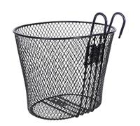 Kichvoe Cesta Metálica para Bicicleta de Montaña Cesta Delantera de Hierro Grueso Accesorio para Manillar Contenedor Resistente Adecuado para Ciclismo y Scooter