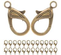 Kichvoe Cierres de Langosta para Hacer Joyas 50 Pcs, Conectores de Joyería de Latón Antiguo, Hebillas para Collar y Pulsera Diy, Accesorios Prácticos para Bisutería y Manualidades