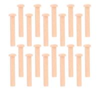 Kichvoe Clavijas de Madera en Miniatura T Forma Cabeza Redonda Beige para Manualidades y Carpintería, Fácil Manejo, Tamaño Mini, Paquete de 20 Piezas