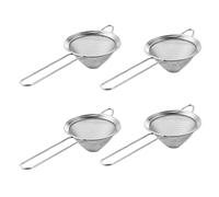 Kichvoe Colador de Acero Inoxidable para Cocina 8,5 Cm, Cedazo de Malla Fina Cónico, Colador de Cócteles y Alimentos, Set de 4 Piezas para Hogar, Restaurante y Bar