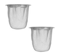 Kichvoe Colador de Té de Acero Inoxidable 2 Piezas Malla Fina Reutilizable Filtro de Tetera Infusor para Hojas Sueltas Diámetro 4.92 Cm Altura 4.5 Cm Accesorio para Infusiones en Hogar