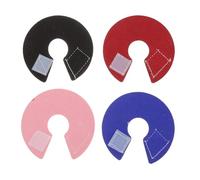 Kichvoe Collar de Recuperación para Aves de Compañía, 4 Piezas Multicolor (Rojo, Rosa, Azul, Negro Tigre), Ajustable y Protector contra Mordeduras para Pájaros Pequeños y Color Aleatorio