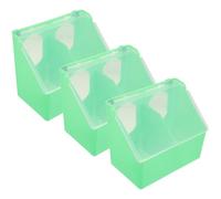 Kichvoe Comedero Colgante para Pájaros 3 Piezas Tapa Multifunción para Alimentación y Caja de Arena para Periquitos y Palomas Accesorios para Jaula de Aves Pequeñas